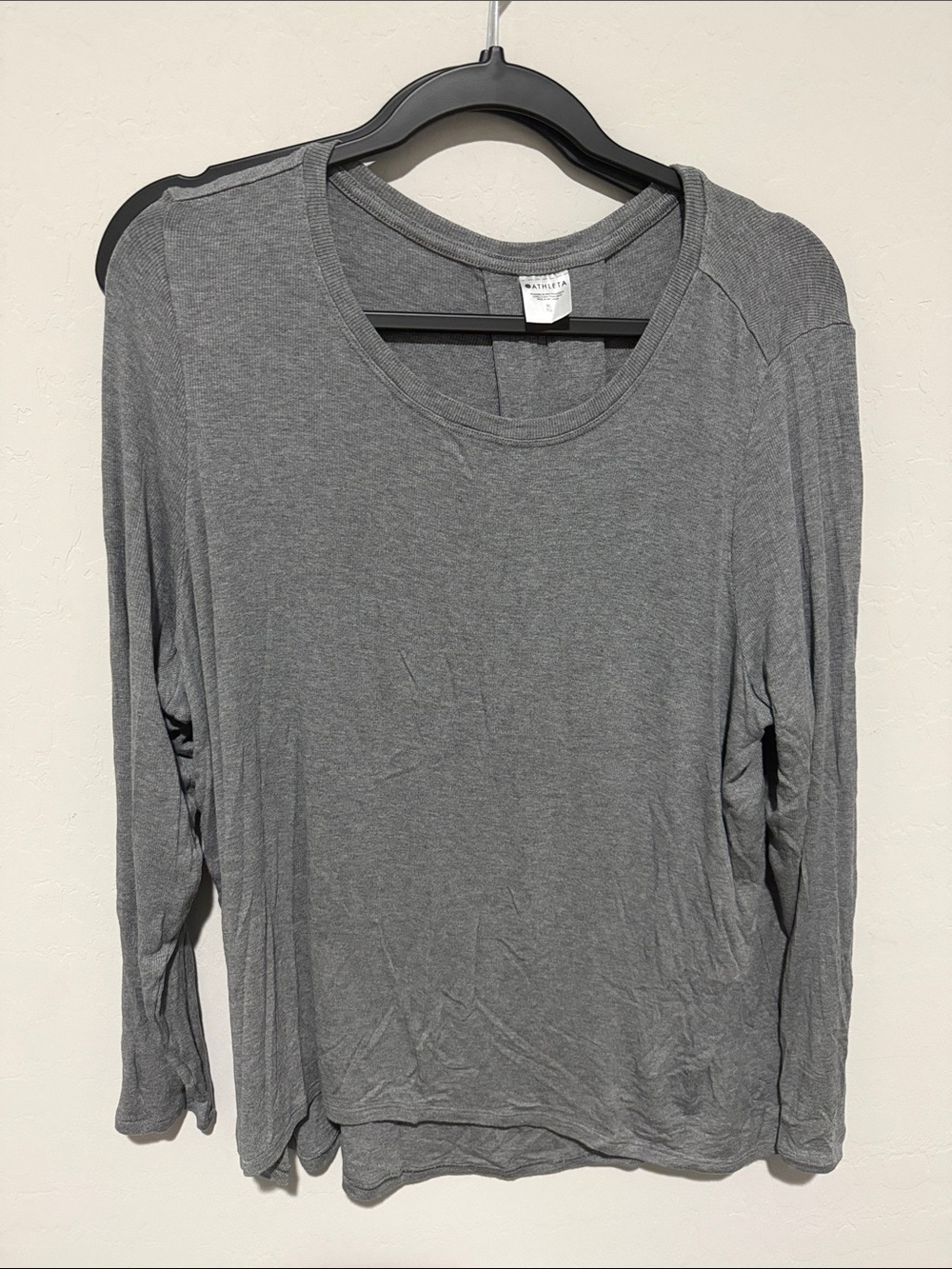 Athleta Dark Gray Move with Ease Long Sleeve Tee